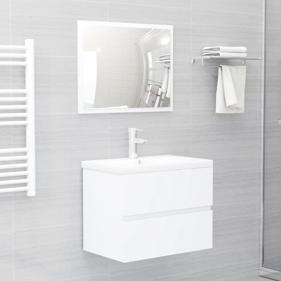 NNEVL 2 Piece Bathroom Furniture Set White Chipboard-0