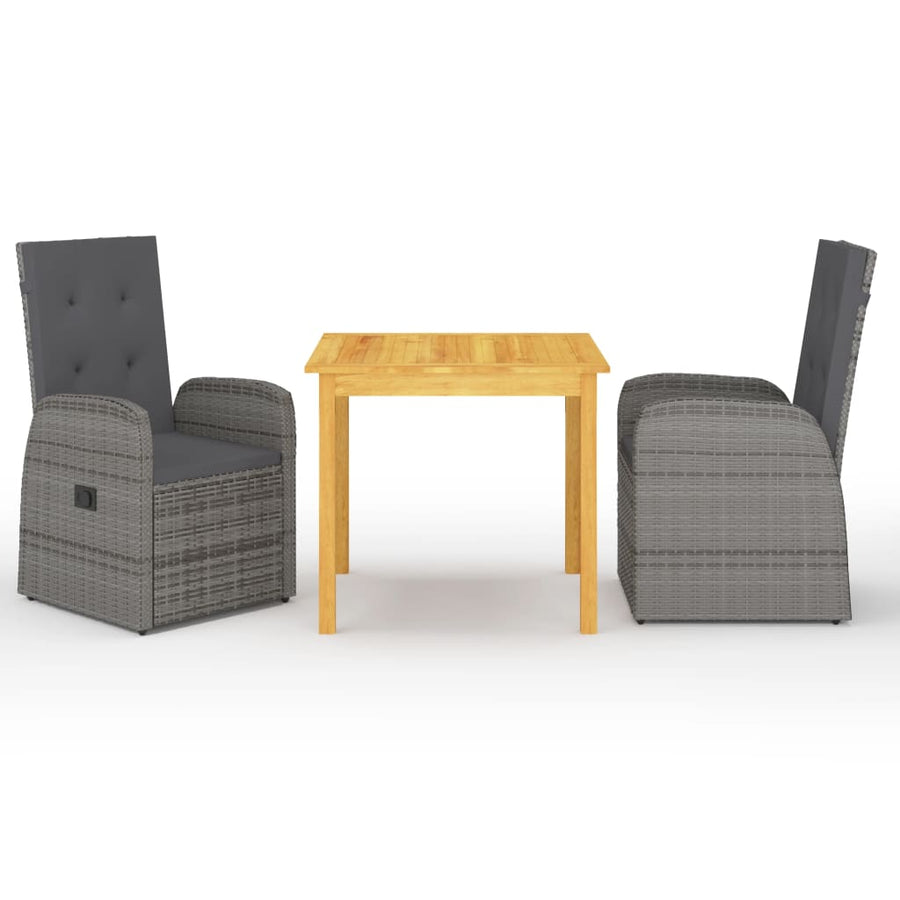 NNEVL 3 Piece Garden Dining Set Grey-0