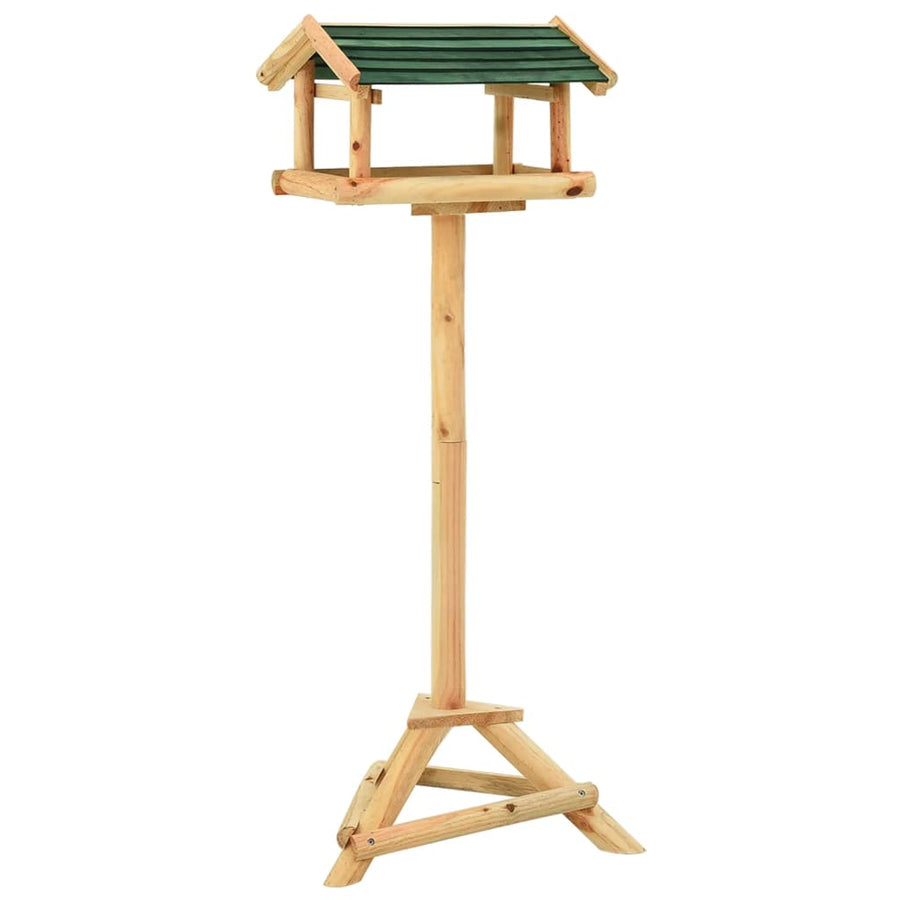 NNEVL Bird Feeder with Stand 37x28x100 cm Solid Fir Wood-0
