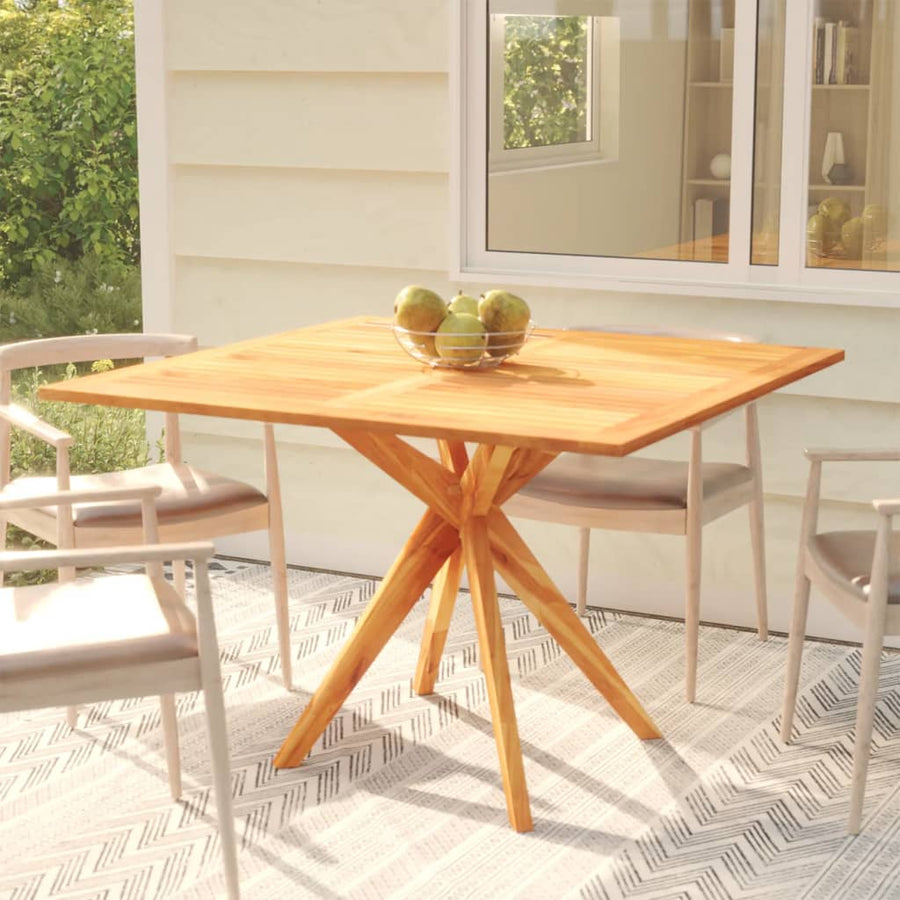 NNEVL Garden Table 110x110x75 cm Solid Wood Acacia-0