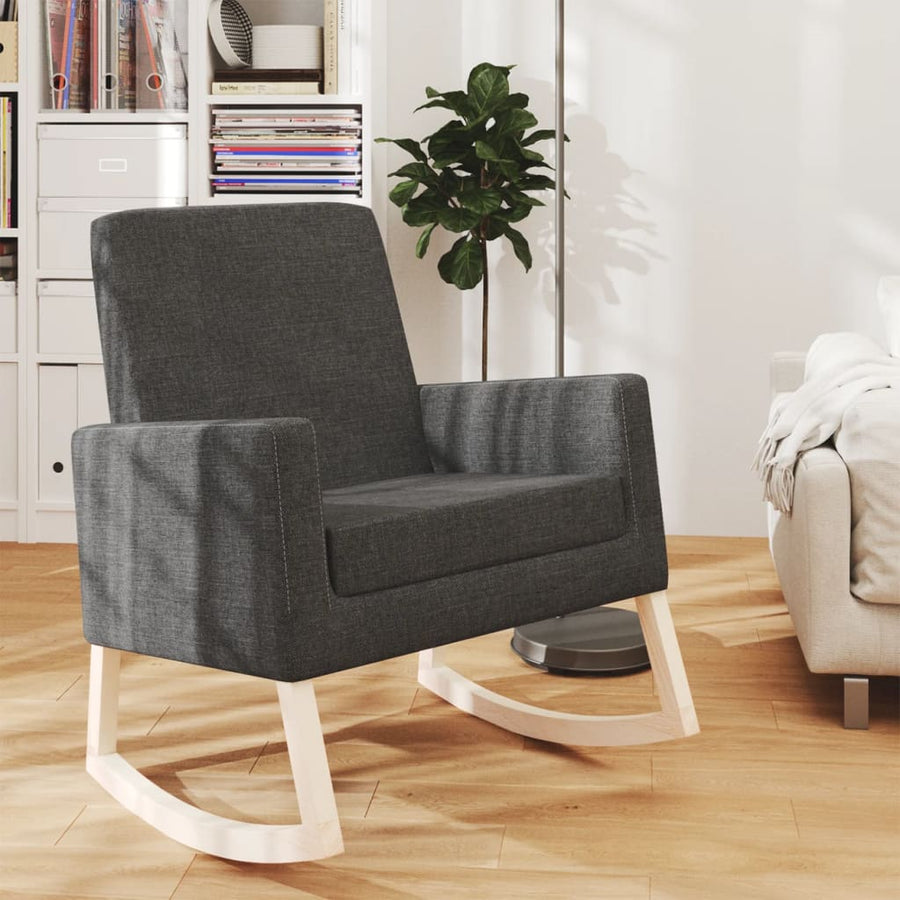 NNEVL Rocking Chair Dark Grey Fabric-0