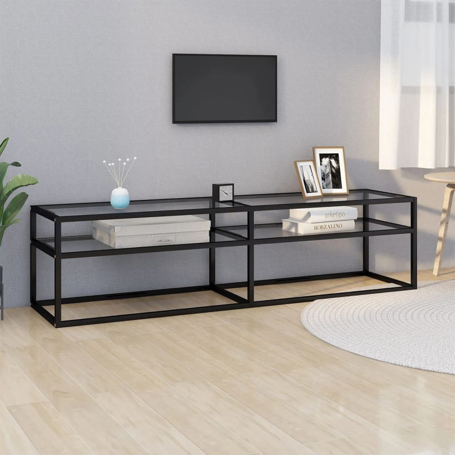 NNEVL TV Cabinet Transparent 160x40x40.5 cm Tempered Glass-0