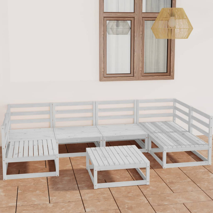 NNEVL 7 Piece Garden Lounge Set Solid Pinewood-0