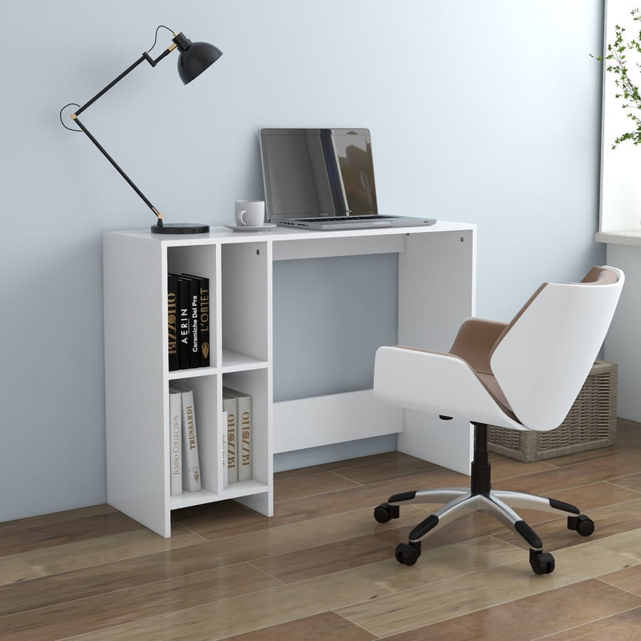 NNEVL Notebook Desk White 102.5x35x75 cm Chipboard-0