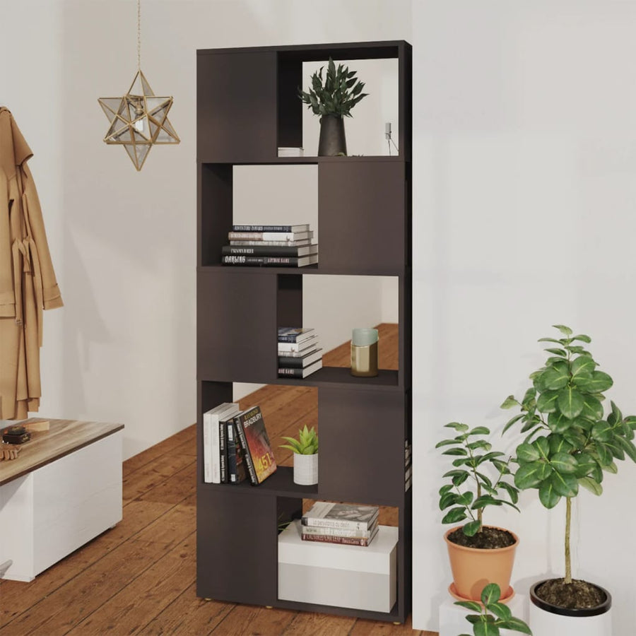 NNEVL Book Cabinet Room Divider Grey 60x24x155 cm Chipboard-0