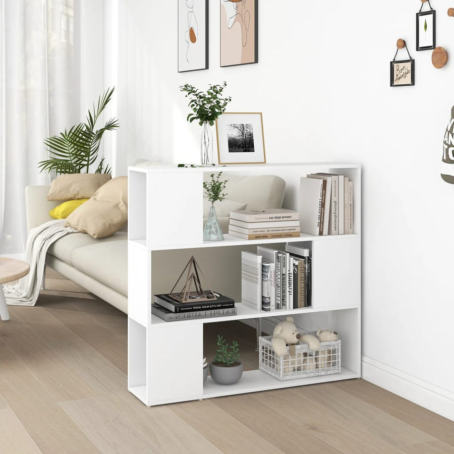 NNEVL Book Cabinet Room Divider White 100x24x94 cm-0