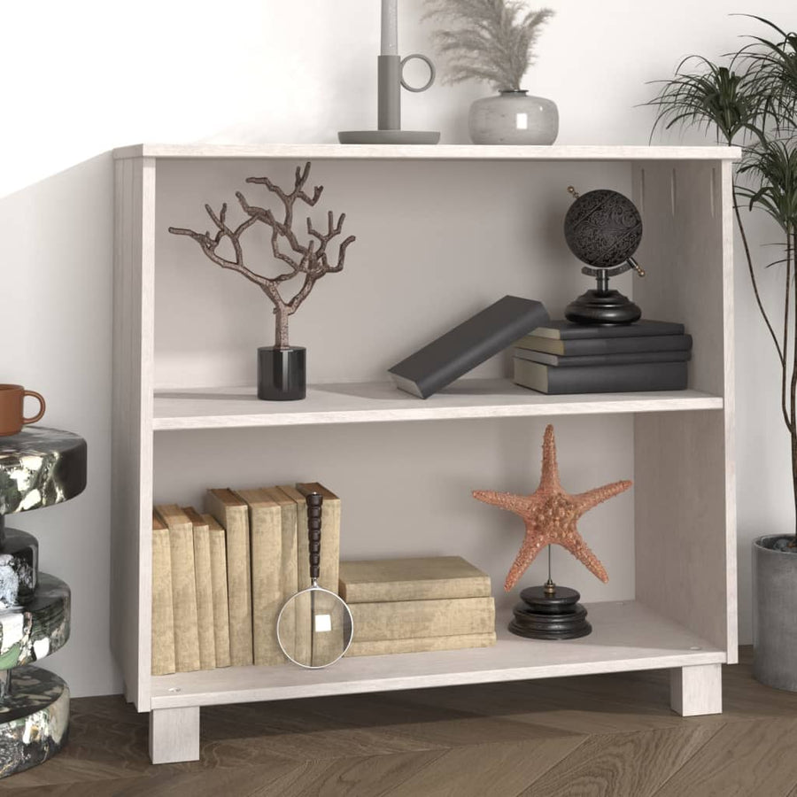 NNEVL Sideboard White 85x35x80 cm Solid Wood Pine-0