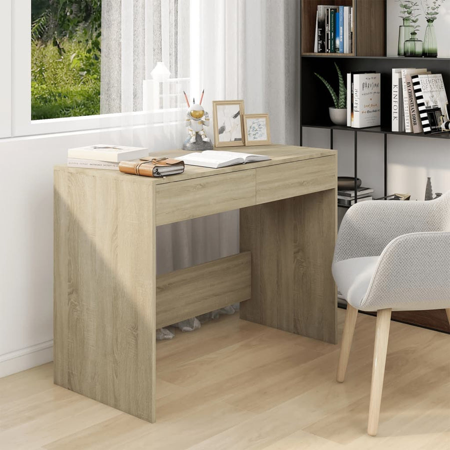 NNEVL Desk Sonoma Oak 101x50x76.5 cm Chipboard-0