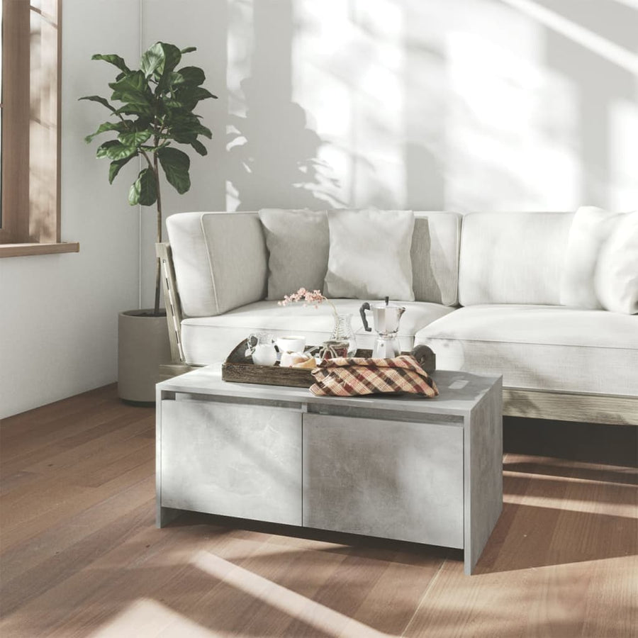 NNEVL Coffee Table Concrete Grey 90x50x41.5 cm Chipboard-0