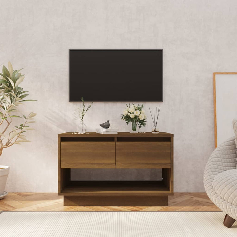 NNEVL TV Cabinet Brown Oak 70x41x44 cm Chipboard-0