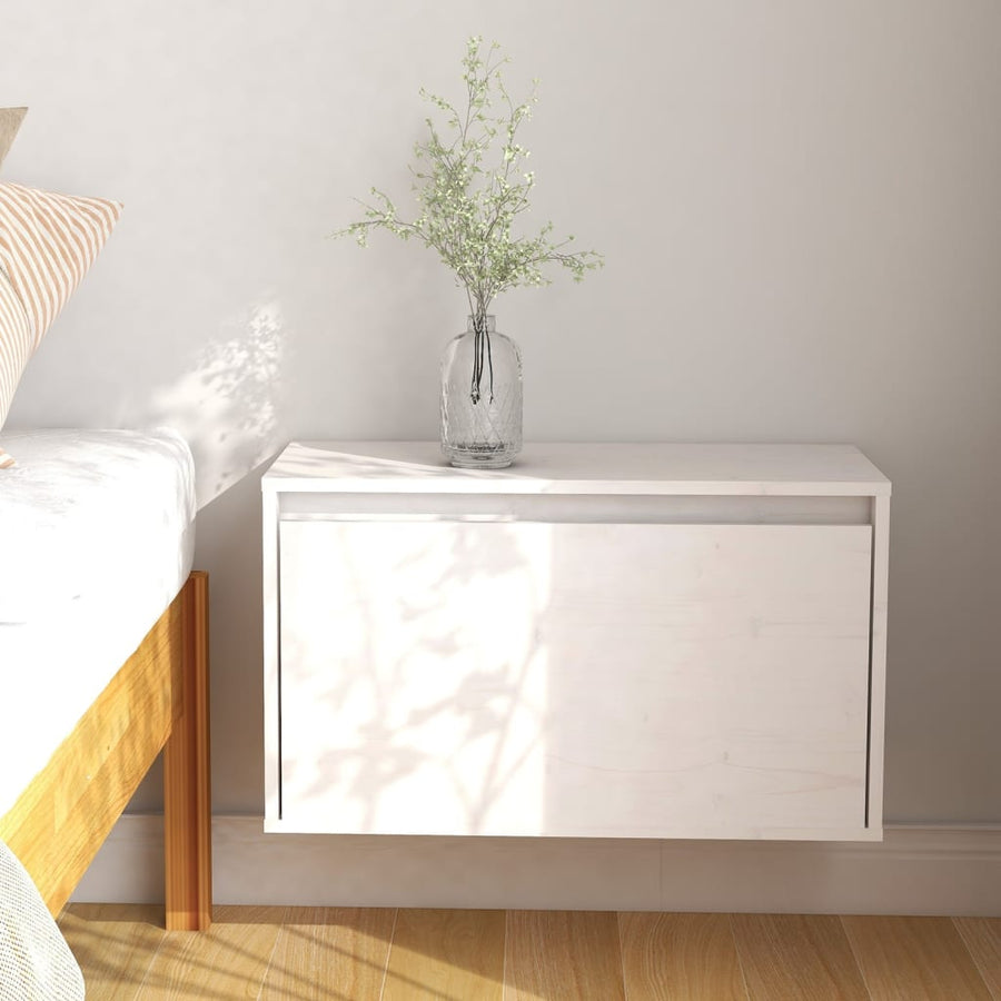 NNEVL Wall Cabinet White 60x30x35 cm Solid Wood Pine-0