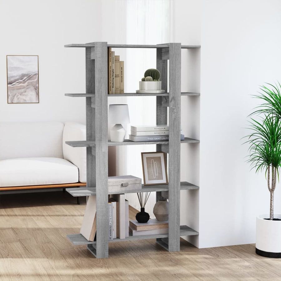 NNEVL Book Cabinet/Room Divider Grey Sonoma 100x30x160 cm-0
