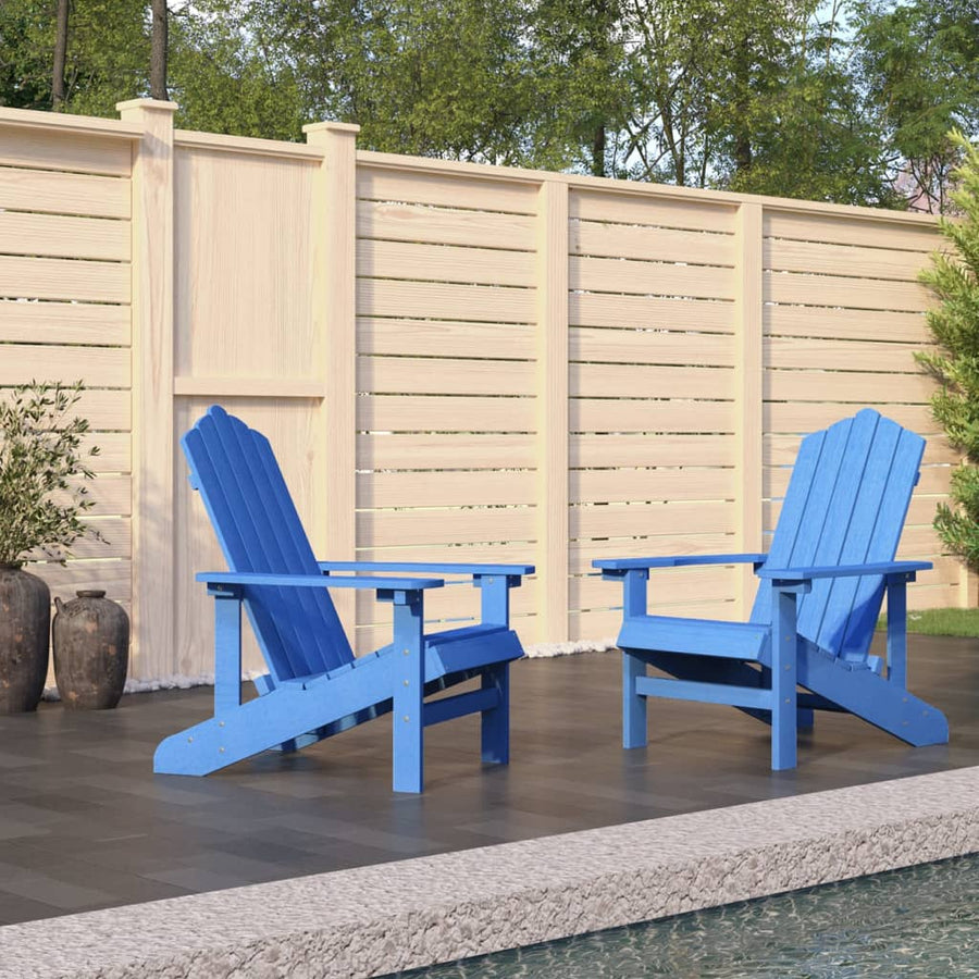 NNEVL Garden Adirondack Chairs 2 pcs HDPE Aqua Blue-0
