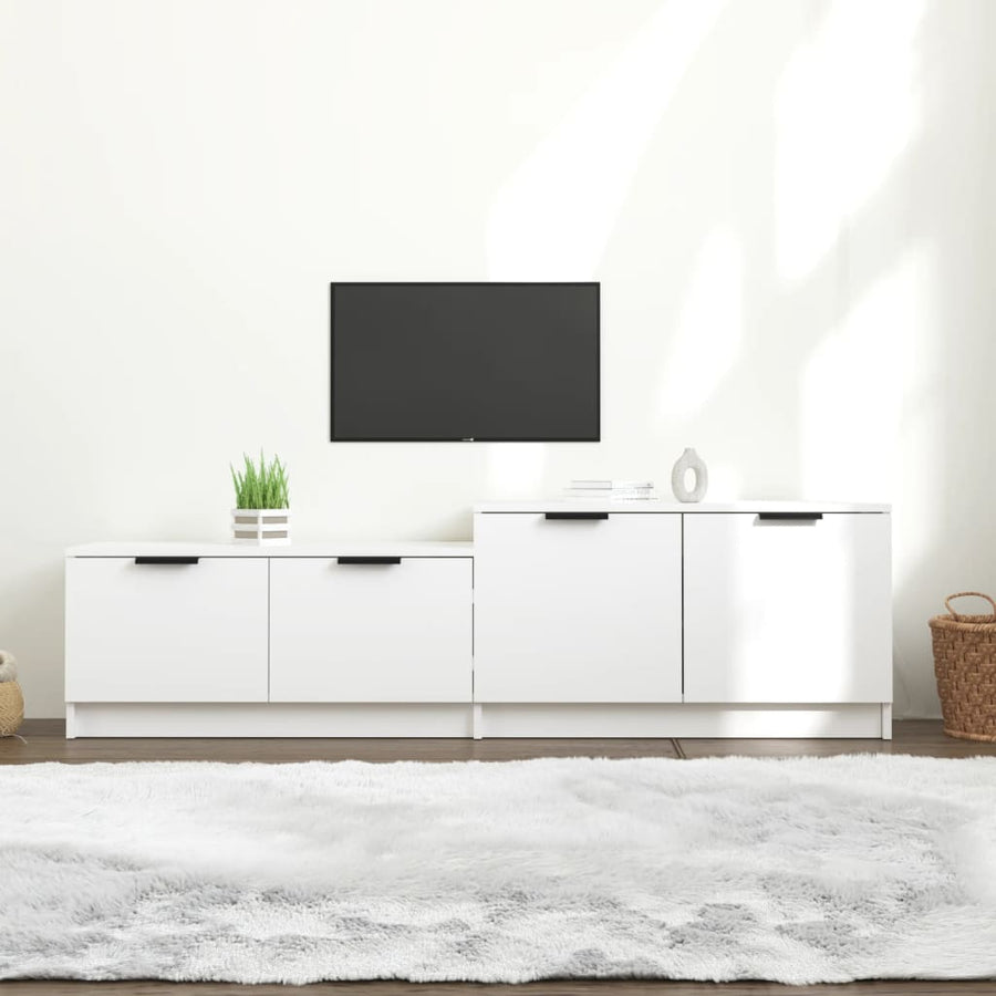 NNEVL TV Cabinet White 158.5x36x45 cm Engineered Wood-0