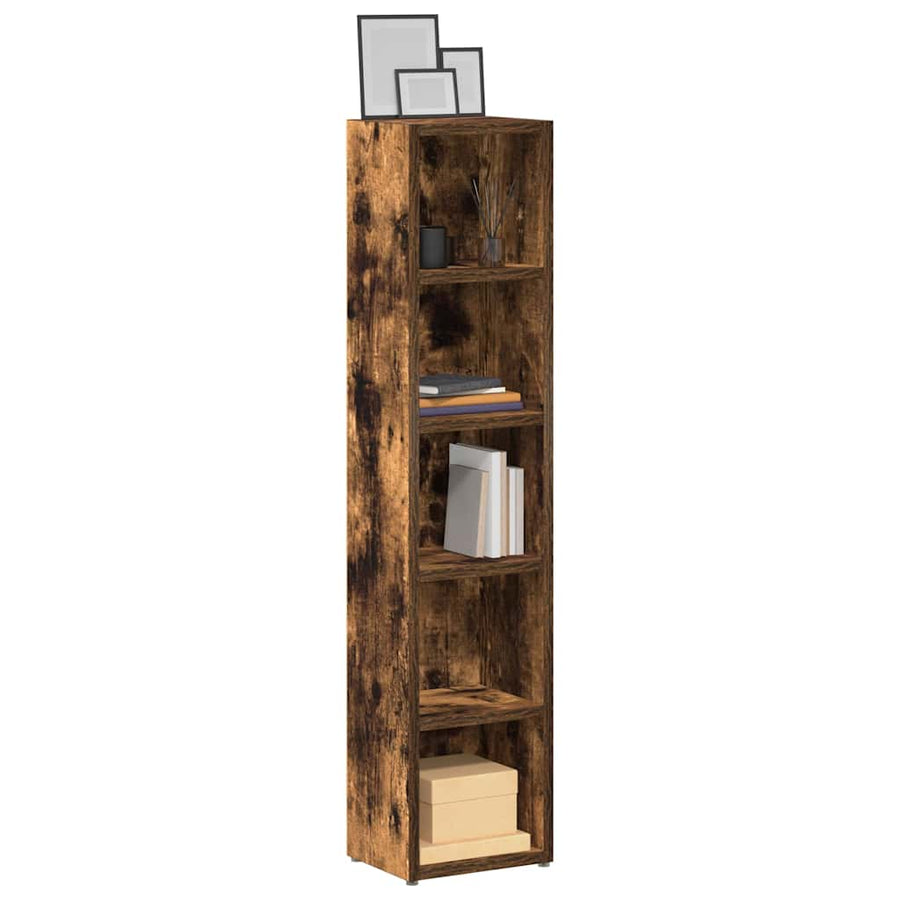 NNEVL CD Cabinets 2 pcs Smoked Oak 21x16x93.5 cm Engineered Wood-0