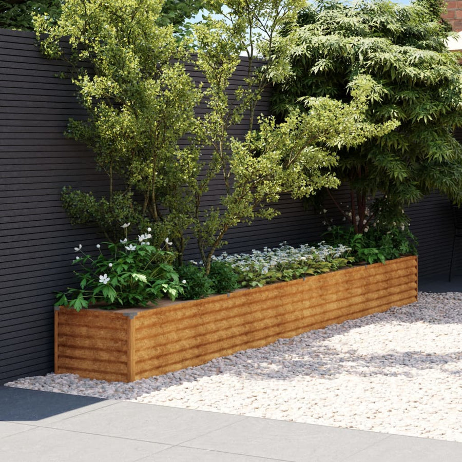 NNEVL Garden Raised Bed 386x50x36 cm Corten Steel-0