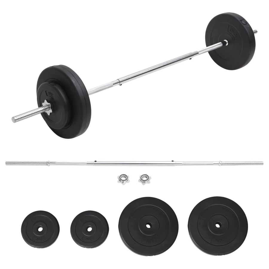 NNEVL Barbell with Plates Set 30 kg-0