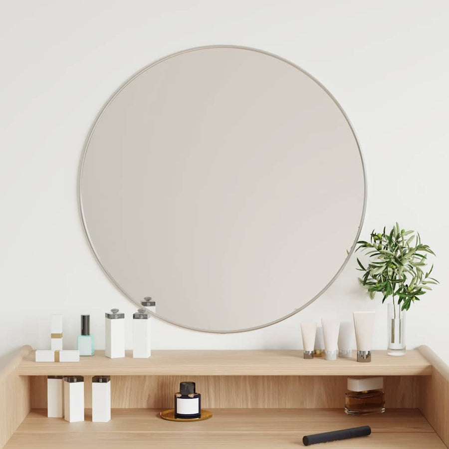 NNEVL Wall Mirror Silver Ø 60 cm Round-0