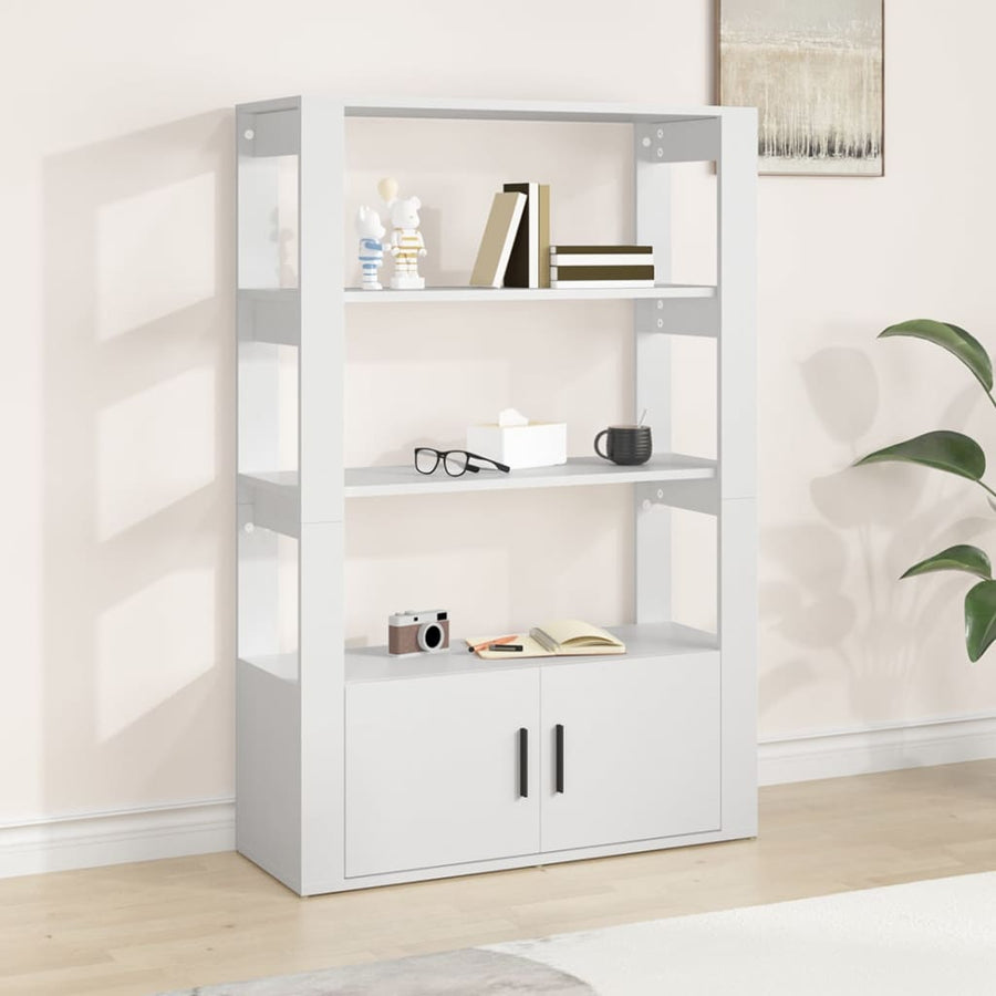 NNEVL Sideboard White 80x30x119.5 cm Engineered Wood-0