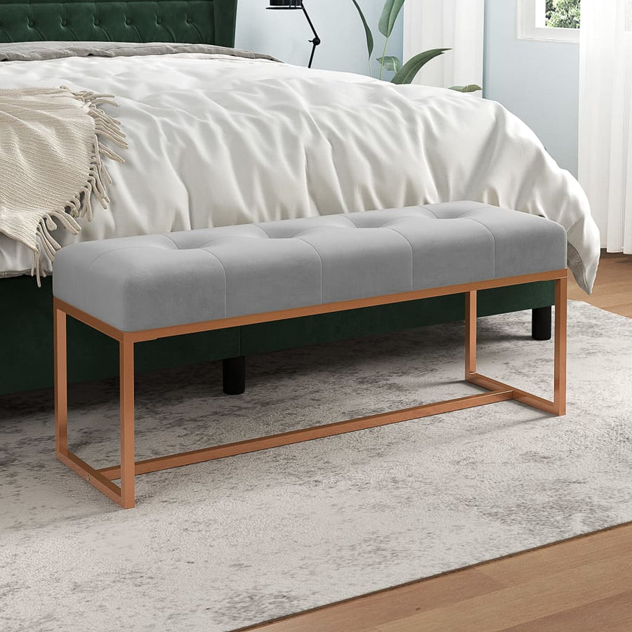 NNEVL Bench Grey 110x36x45 cm Velvet-0