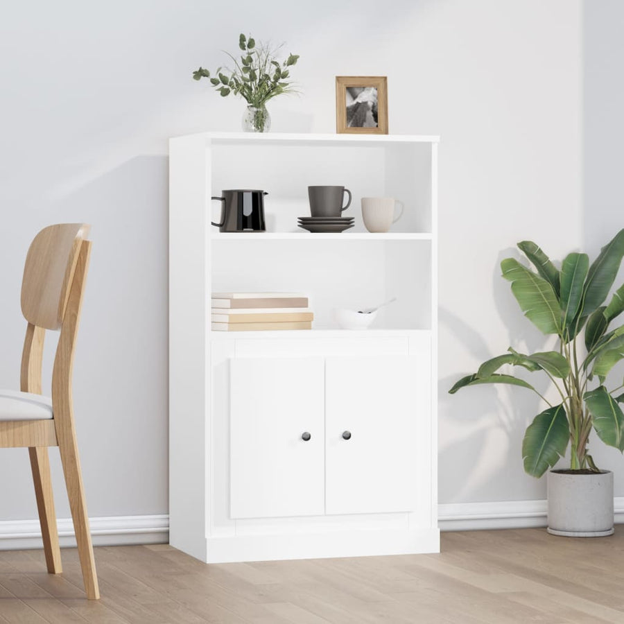 NNEVL Highboard White 60x35.5x103.5 cm Engineered Wood-0