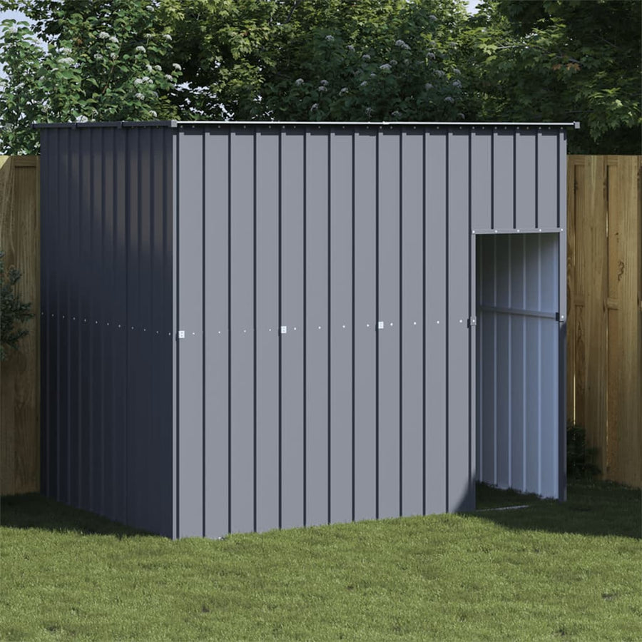 NNEVL Dog House with Roof Anthracite 214x153x181 cm Galvanised Steel-0