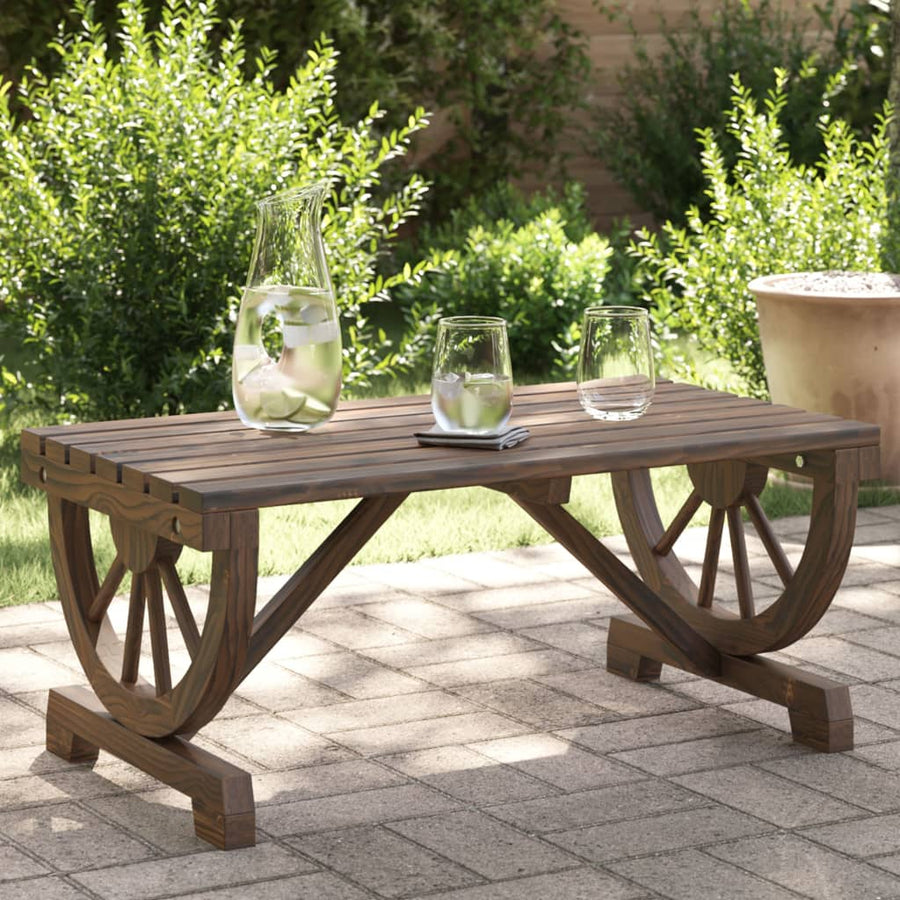 NNEVL Garden Coffee Table 90x50x40 cm Solid Wood Fir-0