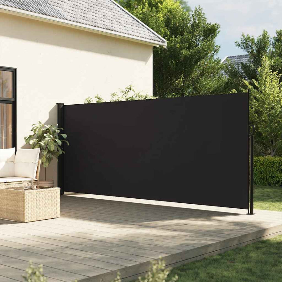 NNEVL Retractable Side Awning Black 180x500 cm-0