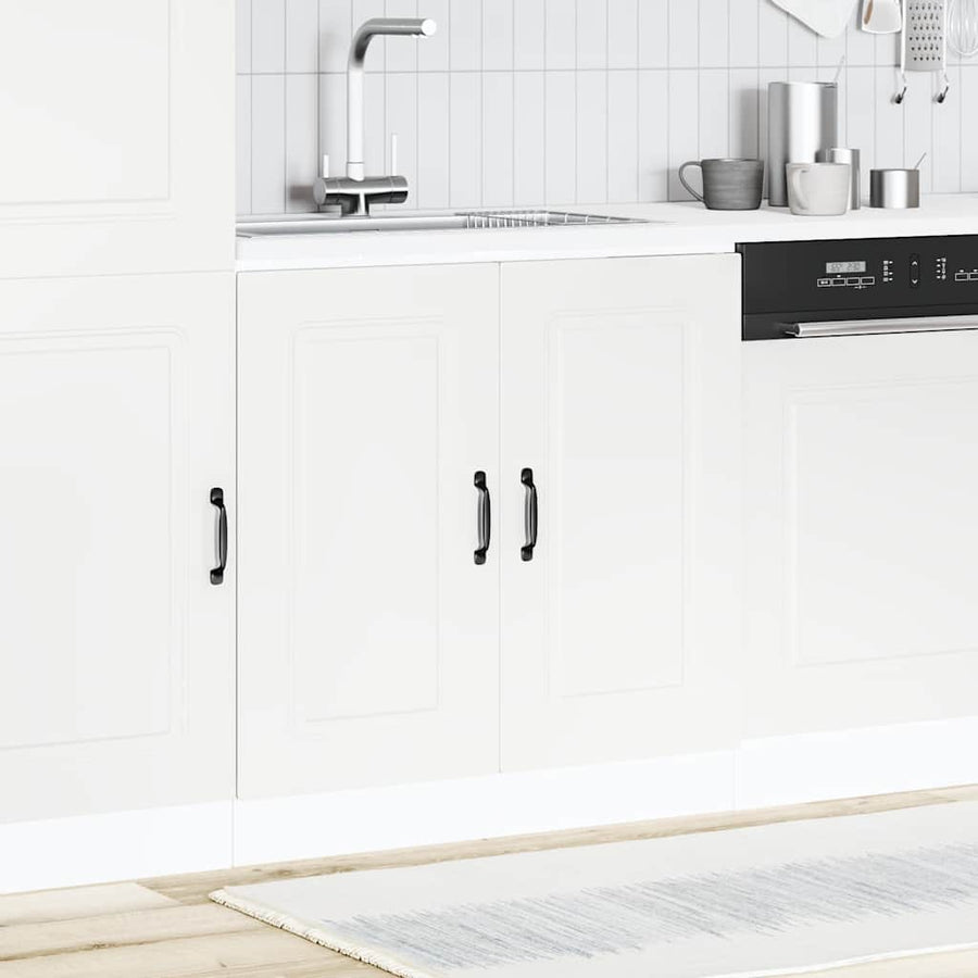 NNEVL Sink Base Cabinet Kalmar White 80x46x81.5 cm Engineered Wood-0
