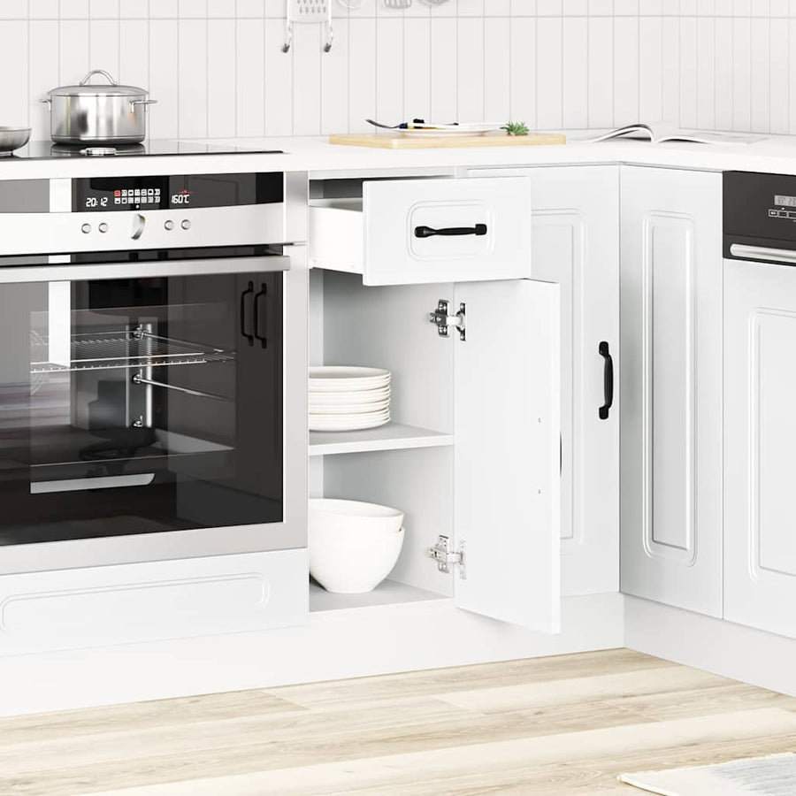 NNEVL Kitchen Base Cabinet Kalmar White Engineered Wood-0