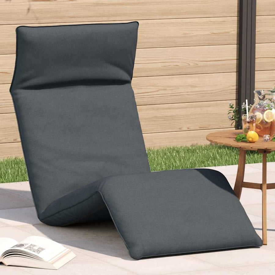 NNEVL Folding Sun lounger Anthracite 175x54x8.5 cm Oxford Fabric-0