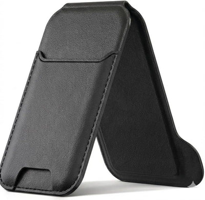 65G Lightweight for Mag Safe Wallet Stand Upgraded Slim - 3 Cards Holder Adjustable Leather for Iphone Wallet Stand Magnetic for Iphone 16 to 12 Not for Mini Mobile Phone Accessories