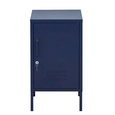 NNEDSZ Mini Metal Locker Storage Shelf Organizer Cabinet Bedroom Blue-0