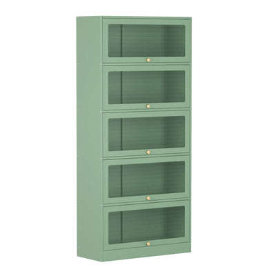 NNEDSZ ArtissIn Buffet Sideboard Cupboard Cabinet Storage Mesh Doors Metal Green ELIA-0