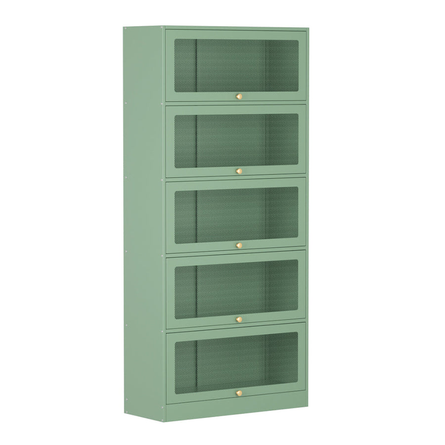 NNEDSZ ArtissIn Buffet Sideboard Cupboard Cabinet Storage Mesh Doors Metal Green ELIA-0