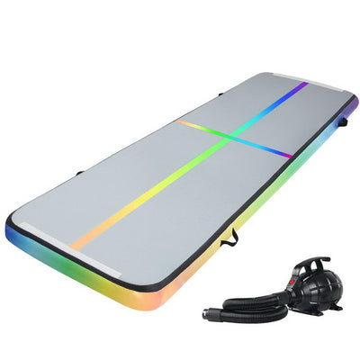NNEDSZ 4M Air Track Gymnastics Tumbling Exercise Mat Inflatable Mats 20CM Thick + Pump-0