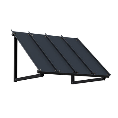 NNEDSZ Window Door Awning Canopy 1mx1.2m Black Metal Frame-0