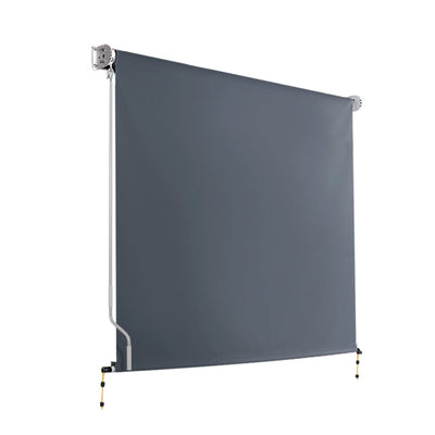 NNEDSZ Outdoor Blinds Blackout Roll Down Awning Window Shade 1.8X2.5M Grey-0