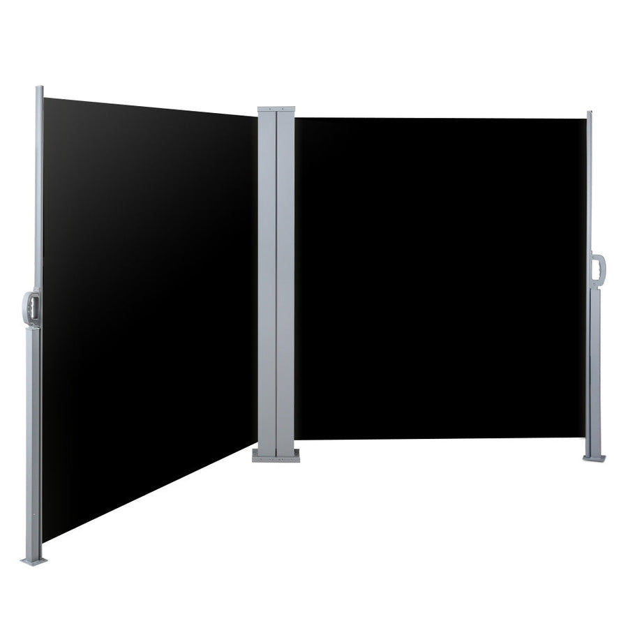 NNEDSZ Side Awning Outdoor Blinds Sun Shade Retractable Screen 2X6M BK-0