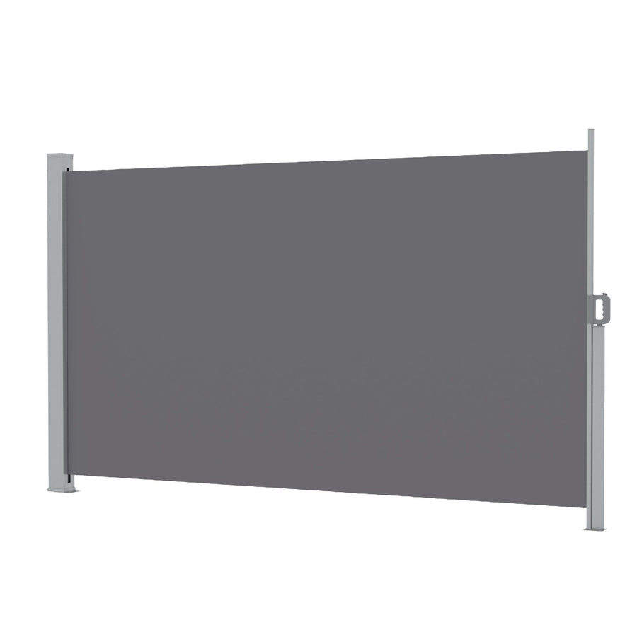 Instahut 1.8X4M Side Awning Retractable Privacy Screen Outdoor Sun Shade Grey