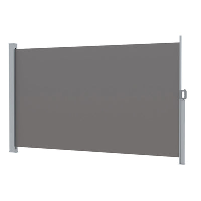 NNEDSZ Side Awning Sun Shade Outdoor Retractable Privacy Screen 2X3M Grey-0