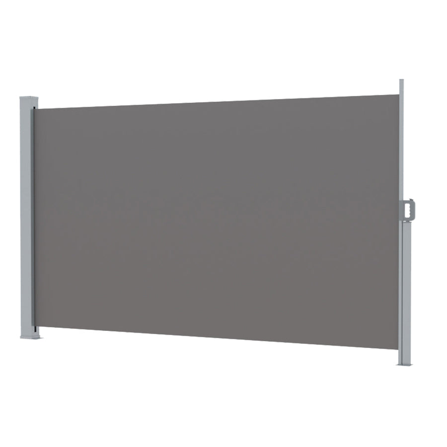 NNEDSZ Side Awning Sun Shade Outdoor Retractable Privacy Screen 2X3M Grey-0