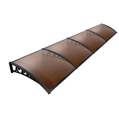 NNEDSZ Window Door Awning Door Canopy Patio UV Sun Shield BROWN 1mx4m DIY-0