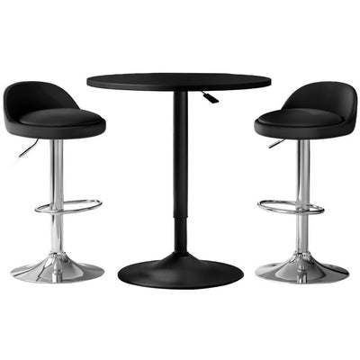 NNEDSZ Artiss Bar Table and Stools Set Dining Desk Kitchen Chairs Cafe Pub-0