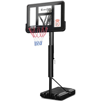 NNEDSZ 3.05M Basketball Hoop Stand System Ring Portable Net Height Adjustable Black-0