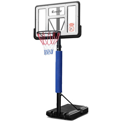 NNEDSZ 3.05M Basketball Hoop Stand System Ring Portable Net Height Adjustable Blue-0