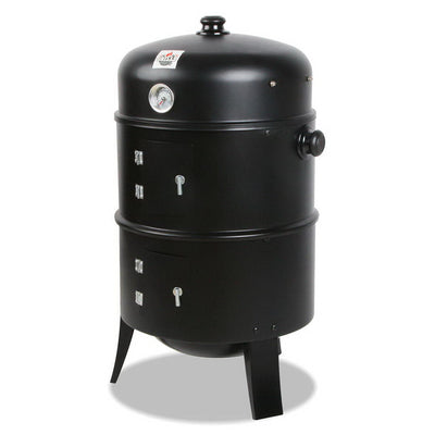 NNEDSZ 3-in-1 Charcoal  Smoker - Black-0