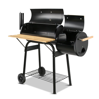 NNEDSZ 2-in-1 Offset Smoker - Black-0
