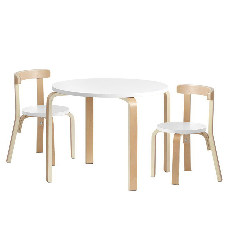 NNEDSZ Nordic Kids Table Chair Set 3PC Desk Activity Study Play Children Modern-0