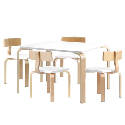 NNEDSZ Nordic Kids Table Chair Set Desk 5PC Activity Dining Study Children Modern-0